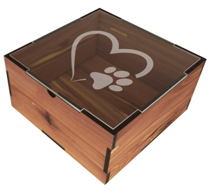 clear heart box